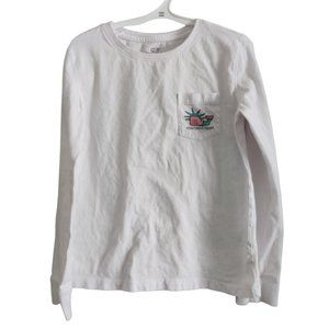 Vineyard Vines NYC Statue of Liberty Whale White Crew Long Sleeve Size Small
